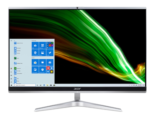 Acer Aspire C 24 C24-1650 - All-in-one - Core i5 1135G7 - RAM 8 GB - SSD 512 GB - Iris Xe Graphics - GigE - WLAN: Bluetooth 5.0, 802.11a/b/g/n/ac/ax - Win 10 Home 64 bit -monitor: LED 23.8" 1920 x 1080 (Full HD) - grigio
